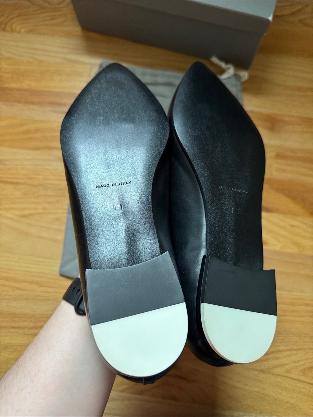 NIB Everlane Black Leather Pointed Loafers Size 11 - Picture 2 of 6